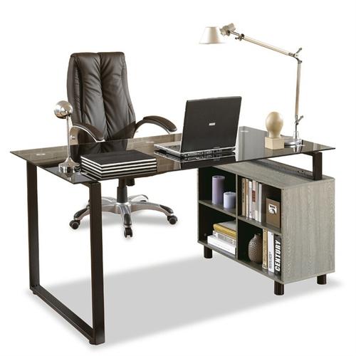工厂直销欧式钢木自由组合带书架一体桌 家用写字办公防滑电脑桌